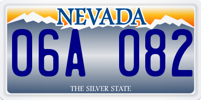 NV license plate 06A082