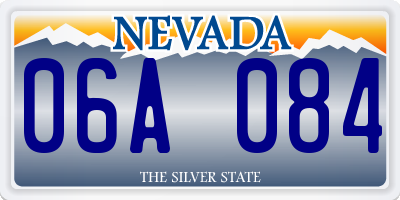 NV license plate 06A084