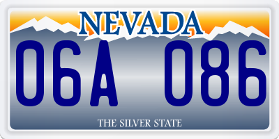 NV license plate 06A086