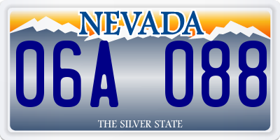 NV license plate 06A088