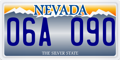 NV license plate 06A090