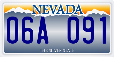NV license plate 06A091