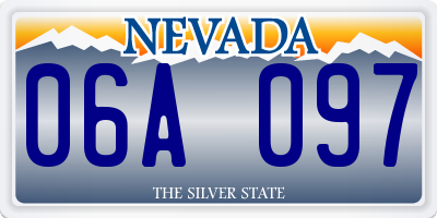 NV license plate 06A097