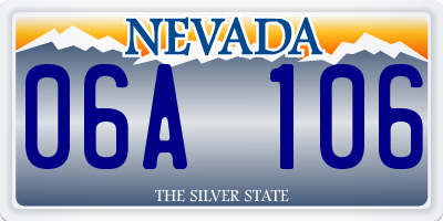 NV license plate 06A106