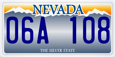 NV license plate 06A108