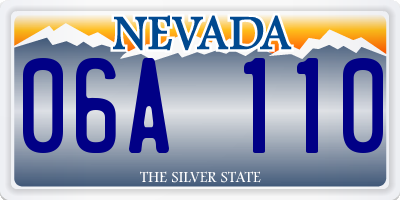 NV license plate 06A110