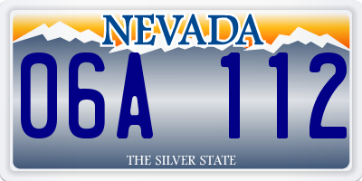 NV license plate 06A112