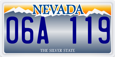 NV license plate 06A119