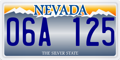 NV license plate 06A125