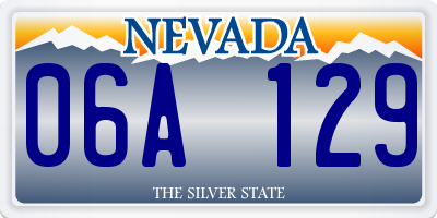 NV license plate 06A129