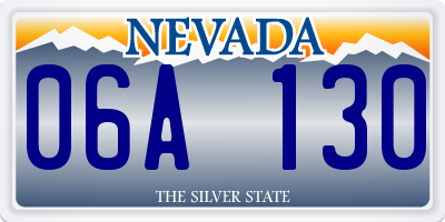 NV license plate 06A130