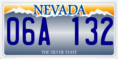 NV license plate 06A132