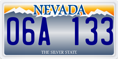 NV license plate 06A133