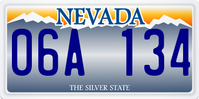 NV license plate 06A134