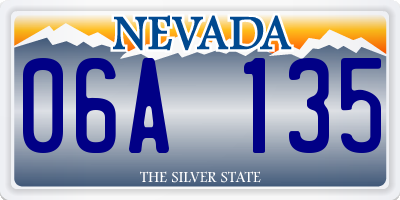 NV license plate 06A135