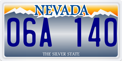 NV license plate 06A140