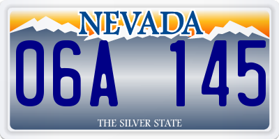 NV license plate 06A145