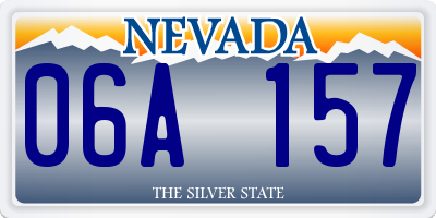 NV license plate 06A157