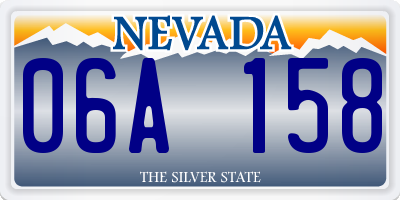 NV license plate 06A158