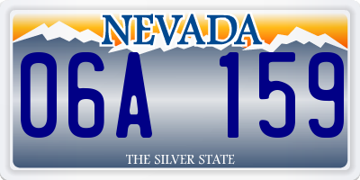 NV license plate 06A159