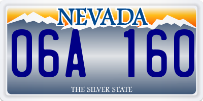 NV license plate 06A160