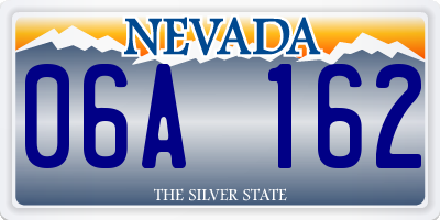 NV license plate 06A162