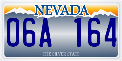 NV license plate 06A164