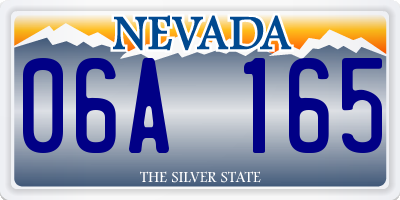 NV license plate 06A165