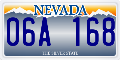 NV license plate 06A168