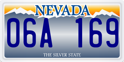 NV license plate 06A169