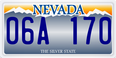 NV license plate 06A170