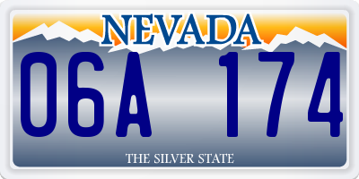 NV license plate 06A174