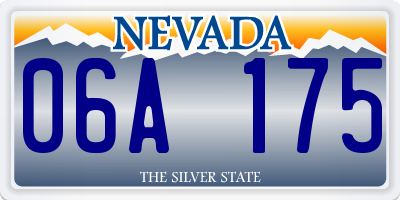 NV license plate 06A175