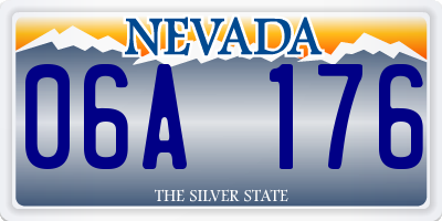 NV license plate 06A176