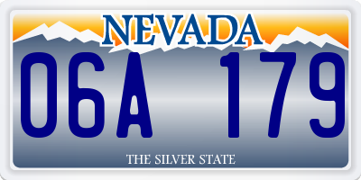 NV license plate 06A179