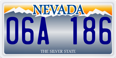 NV license plate 06A186