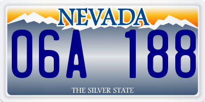 NV license plate 06A188