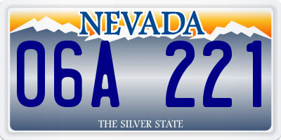 NV license plate 06A221