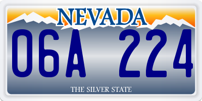 NV license plate 06A224