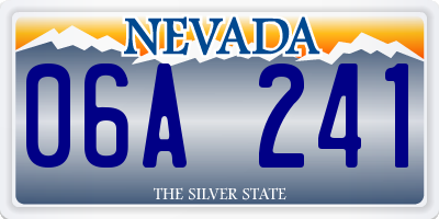 NV license plate 06A241