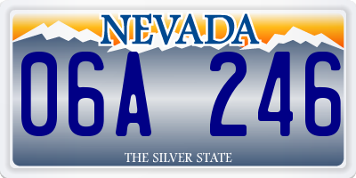 NV license plate 06A246