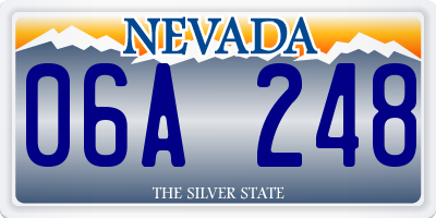 NV license plate 06A248