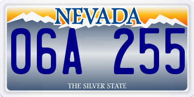 NV license plate 06A255