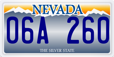 NV license plate 06A260