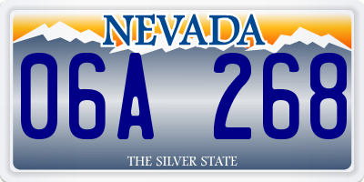 NV license plate 06A268