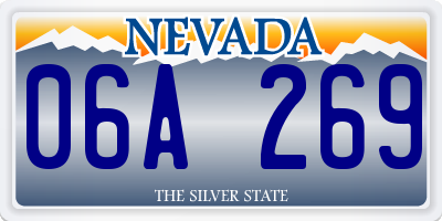 NV license plate 06A269