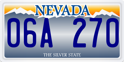 NV license plate 06A270