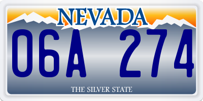 NV license plate 06A274