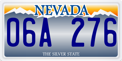 NV license plate 06A276