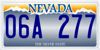NV license plate 06A277